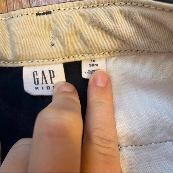 4/$25 Gap Kids Boys Navy Blue Uniform Chino Pants Size 16 Slim - Picture 4 of 9
